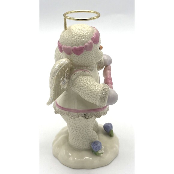 Lenox Snowy Sweetheart Angel Snow Girl Pink Hearts W/24K Gold Exclusive Edition - Picture 6 of 14